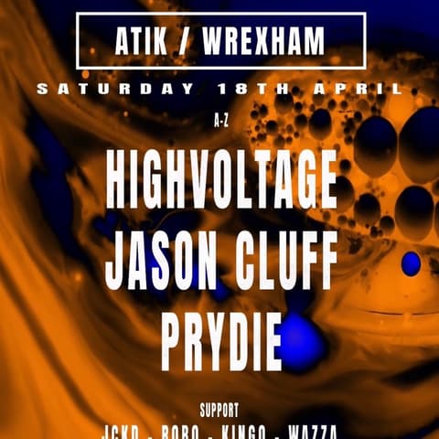 TýwchTech presents HIGHVOLTAGE, PRYDIE + JASON CLUF Techno event