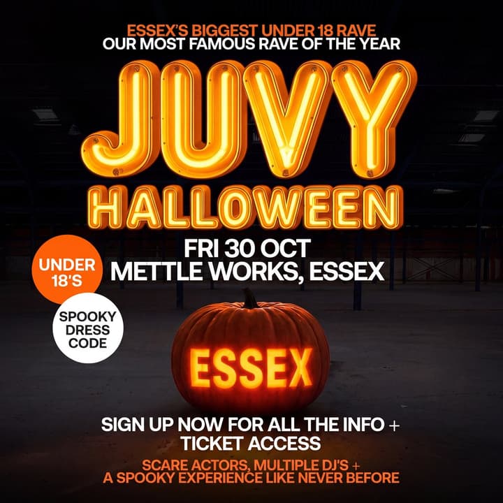 JUVY Under 18s - Halloween Tour - Fri 30 October - ESSEX