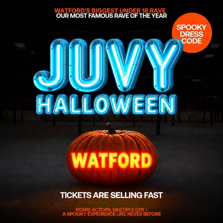 JUVY Under 18s - Halloween Tour - Tues 27 October - WATFORD