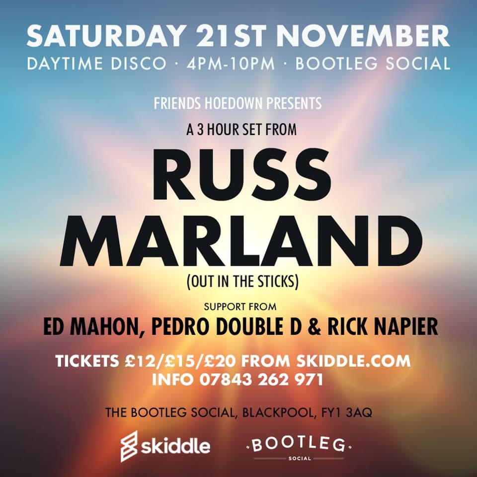 FH Presents Daytime Disco .. Russ Marland (Out In The Sticks)